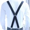3 5 cm szerokość dorosłych męskiej uprząż 4 klip X-typowy dżentelmen szelmerzy elastyczne podwójne ramię w paski spodnie odzież Accessorie205d