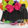 Accessoires pour cheveux Extension colorée queue de cheval polyvalent tressé nœud perlé tresses fibres synthétiques enfants