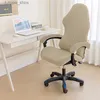 Stol täcker spelstol täcker Soild Color Computer Chase Case Thicken Elastic Boss Office Chair Protector med armstödet L240315