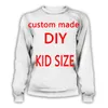 Erkek Hoodies Özel Yapımı DIY Çocuk Kıyafetleri Kid's Hoodie Casual Trachsuit Harajuku Ailesi 3dprint Zip/Hoodies/Sweatshirt