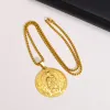 Colliers avec pendentif de la vierge marie dorée pour hommes et femmes, collier mère marie en métal or jaune 14 carats, bijoux cadeaux religieux