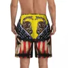 Herren-Shorts, Badebekleidung, amerikanische Flagge, Sommer-3D-Druck, niedliche Hawaii-Shorts, männlich, cool, Sportbekleidung, schnell trocknend, Strandhose