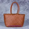 Borse tote originali Bottgss Ventss Cabat di alta qualità negozio online Borsa in tessuto a diffusione Dragon fatta a mano con strato superiore in pelle bovina da donna in rete rossa con logo reale