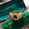 Fedi nuziali Tendenza moda temperatura strass viola anelli zircone anelli per donna e ragazza regali e gioielli all'ingrosso Q240315