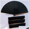 Chinese Style Products Black Vintage Hand Fan Folding Fans Dance Wedding Party Favor A3 Drop Delivery Home Garden Arts Crafts Dhaca