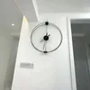 Zegary ścienne luksusowe okrągłe zegar proste ciche drewno nowoczesne wnętrze estetyczne Orologio Dekoracja domu