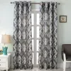 Curtains NAPEARL European Style Modern Jacquard Window Curtains Luxury Semi Blackout Panel Black Brown Living Room Drapery