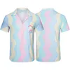 Novo verão CASA popular Casablanca digital spray impresso camisa casual floral masculina