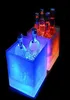 Secchiello per il ghiaccio a LED Colore RGB Doppio strato Quadrato Bar Secchiello per il ghiaccio per birra RGB Cambia colore Secchiello per vino ghiacciato durevole 3 5 L Per Bar253J1335550