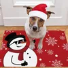 Mattor Cartoon Christmas Mat Snowman Santa Claus Print Mönster Decoration 2024 Year Navidad Home Door Welcome Doormat