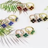 2023 Brand Fashion Crystal Solitaire Ring Feminine Charm Titanium Steel Band Diamond Clover Ring 18k Gold Designer Ring