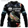 Erkek Hoodies Sweatshirts Sazan Balıkçılık Grafik Zip Hoodie Erkekler İçin Hoodie Giyim Sweatshirt Kadın Hoodies 3d Walleye Pike Sinek Balık Baskılı Kapşonlu Takipler L240315