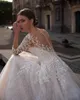 Aline Свадебные сексуальные платья с открытой спиной Vestidos Novia Элегантное кружево с потрясающими аппликациями Vestido De Noiva 326