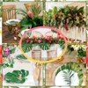 Dekorativa blommor konstgjorda palmblad kit falska deliciosa faux fronds tropiska växter grönska djungel hawaiian temapest dekor