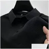 Men'S Polos Mens S Cool Down Summer T Shirt Mesh Ice Silk Short Sleeve T-Shirt Collar Solid Color Half Men Clothing Drop Delivery Appa Ottol