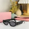 Designer Miui Sonnenbrille Oval Frame Luxus Frauen Anti-Strahlung UV400 Persönlichkeit Herren Retro-Brillen Platte Hochwertiger Wert i3es