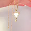 Pendant Necklaces Heart Mirrored Necklace Clavicle Chain Unique Princess Chokers