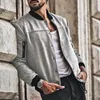 Giacche da uomo Giacca da uomo in pelle scamosciata Colletto mezzo rialzato Cardigan con bottoni di alta qualità Cappotto elegante casual dalla tendenza retrò dalla trama attraente