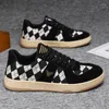 Casual Shoes Spring And Autumn Men Canvas Checkered Versatile Vulcanized Black Fashion Sneakers