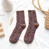 Femmes chaussettes rétro Style ethnique fleur décontracté confortable dames drôle mignon printemps automne coton filles Sox cadeaux 1 paire Ws204