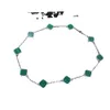 2023 Fashion Vintage 4/four Leaf Elegant Ten Clover Classic Bracelet Necklace Women's Jewelry Pendant High Qualitymnn7