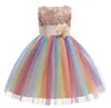 New Girls Dresses For Birthday Baby Girls Sequins Princess party Clothes Girl 310 yrs Christmas Outfits Children Kids clothes8054170