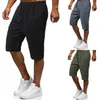 Pantalons pour hommes Summer Color Shorts Jeunes Casual Coton Chanvre Sports Lâche Grande jambe droite pour hommes Plus Taille