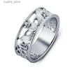 Anéis de Cluster Hot Irish Claddagh Anéis para Mulheres Mão Amor Coração Coroa Casamento Noivado Melhor Amigo R014S L240315