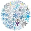 Gift Wrap 50pcs Snowflake Snow Stickers For Stationery Journal Laptop Adesivos Kscraft Christmas Sticker Aesthetic Scrapbooking Supplies