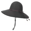 Berretti Cappello di paglia Cappelli da spiaggia per donna Protezione solare estiva Lady Tesa larga decorativa Miss Shade