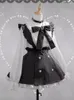 Arbeitskleider Japanische Lolita Kawaii Zweiteiliges Set Frauen Korea Süße Hosenträgerrock Anzug Weiblich 2024 Y2k Spitze Weiße Bluse Schwarz Mini