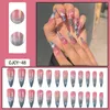 Kinesisk stil Fashion Fake Nail Accessories New Girl's Long European and American Wear Loptable Nail Sticker Set Sharp Nail Products Net Red Nail Extension Form