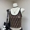 2024SS Kadın Tasarımcısı Yaz Alfabesi Baskı Vintage Sleeless Top Luxury Luxury Women's Camisole Tank Top