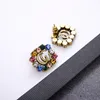 The latest color diamond G stud earrings create high-end beautiful women's jewelry to cry