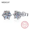 1CT 2CT Diamant Ohrstecker Ohrring Pass Test Ohrstecker für Frauen Sterling Silber Schmuck 240227