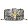 crossbody bag pinkoism Womens Bag 2024 Snake Skin Pattern Fashion Double Flying Swallow Shoulder Crossbody Square Bag