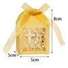 Cross Laser Cut Wedding Favors Gifts Box Hollow Religious Candy Boxes With Ribbon Baptism Baby Shower Wedding Party Decor