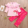 Été printemps et automne bébé fille 039s vêtements bébé Ins populaire à manches longues imprimé dessin animé Santa costumes noël enfants 035473089