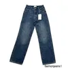 Damesjeans Nanyou CE Vroege lente Nieuwe 24 Klassieke reliëfbriefbroek Hoge taille Eenvoudige jeans met rechte pijpen Z2N9