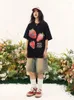 Mulheres Camisetas Tawaaiw Verão 2024 Morango Impressão Camisa Mulheres Roupas Manga Curta Senhoras Tops Coreano Moda Solta Algodão Tee Femme