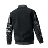 2024 Oem Custom bestickte Lederärmel Fleece-Uni-Jacken Wollkörper-Baseball-Uniformjacke 57