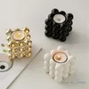 Candle Holders Ceramics Holder For Tealight 3D Cube Wedding Birthday Party Table Centerpiece Decor