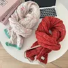 Scarves 2024 Korean For Women Autumn And Winter Thicke Knitted Scarf Unisex Long Size Warm Fashion Female Neck Blanket Wraps