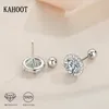 Boucles d'oreilles rondes à vis en argent Sterling 925, 051 carats, pour hommes et femmes, modèles de Couple, mode, personnalité créative, 240227