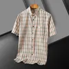 Chemise en coton de créateur pour hommes Polo Chemise habillée Chemise habillée pour hommes Manches courtes Taille asiatique M-3XL