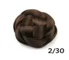 Wholelight bruin gevlochten broodje haarstukken haar knot chignon haarbroodje synthetisch haar scrunchies kleur 2304529673