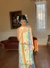 Casual Dresses Hikigawa Chic Fashion Lace Sexig ärmlösa kvinnor Slim All Match Floral Print Summer 2 Set Ropa Mujer