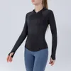 Lu Align Lemon Chaqueta con Capucha Mujer Gimnasio Deportes Entrenamiento Top Manga Larga Sudadera Fiess Running Entrenamiento Ocio Yoga Abrigo con Agujeros para los Pulgares