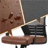 Camp Furniture Mart Justerbar Midback Ergonomic Mesh Swivel Office Stol med Lumbal Support Brown Seat Computer YQ240315