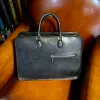 Handmade Briefcase Enlarged and Widened Double Layer Zipper Handbag Imported from Italy Calfskin Ancient Method Pure Hand Polished Color Can be Diagonally